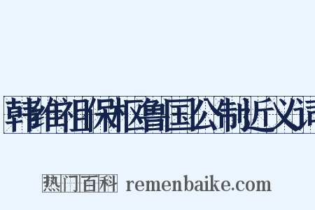 韩维祖保枢鲁国公制近义词是什么意思的图片